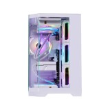 เคสคอมพิวเตอร์ WJCOOLMAN Dreamer Plus Panorama ATX Tempered Glass Gaming Case White