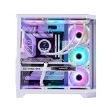 เคสคอมพิวเตอร์ WJCOOLMAN Dreamer Plus Panorama ATX Tempered Glass Gaming Case White