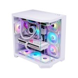 เคสคอมพิวเตอร์ WJCOOLMAN Dreamer Plus Panorama ATX Tempered Glass Gaming Case White