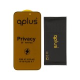 ฟิล์มกันรอย QPLUS Tempered Glass iPhone 15 Plus/16 Plus (2.5D) Privacy Full Coverage