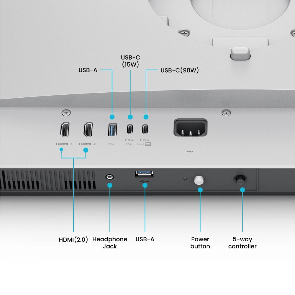 จอมอนิเตอร์ BENQ MA270U (IPS 4K USB-C 90W for Mac)