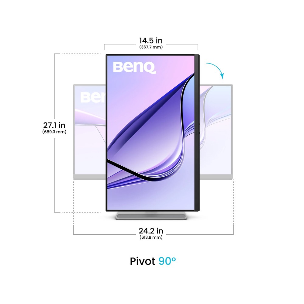 จอมอนิเตอร์ BENQ MA270U (IPS 4K USB-C 90W for Mac)