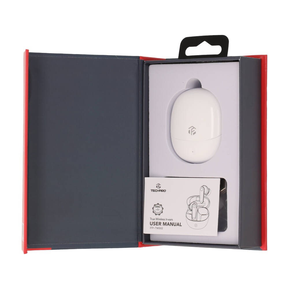 หูฟังไร้สาย TECHPRO ANC TWS with Dongle TP-TWS02 White