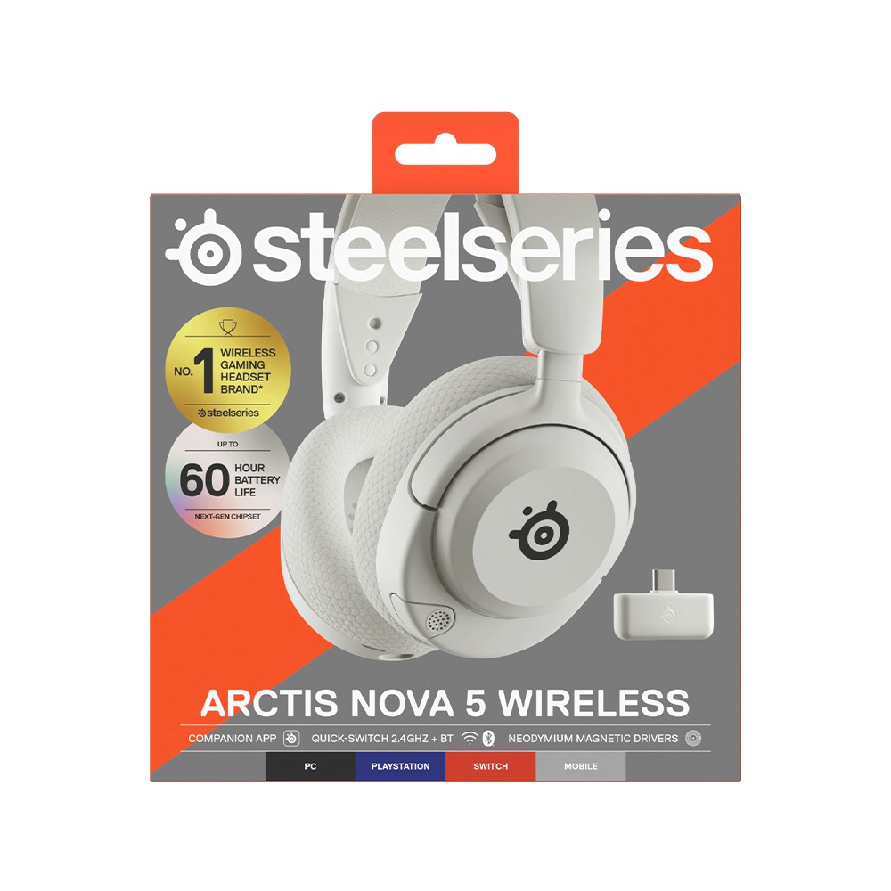 หูฟังเกมมิ่ง SteelSeries Arctis Nova 5 Wireless White