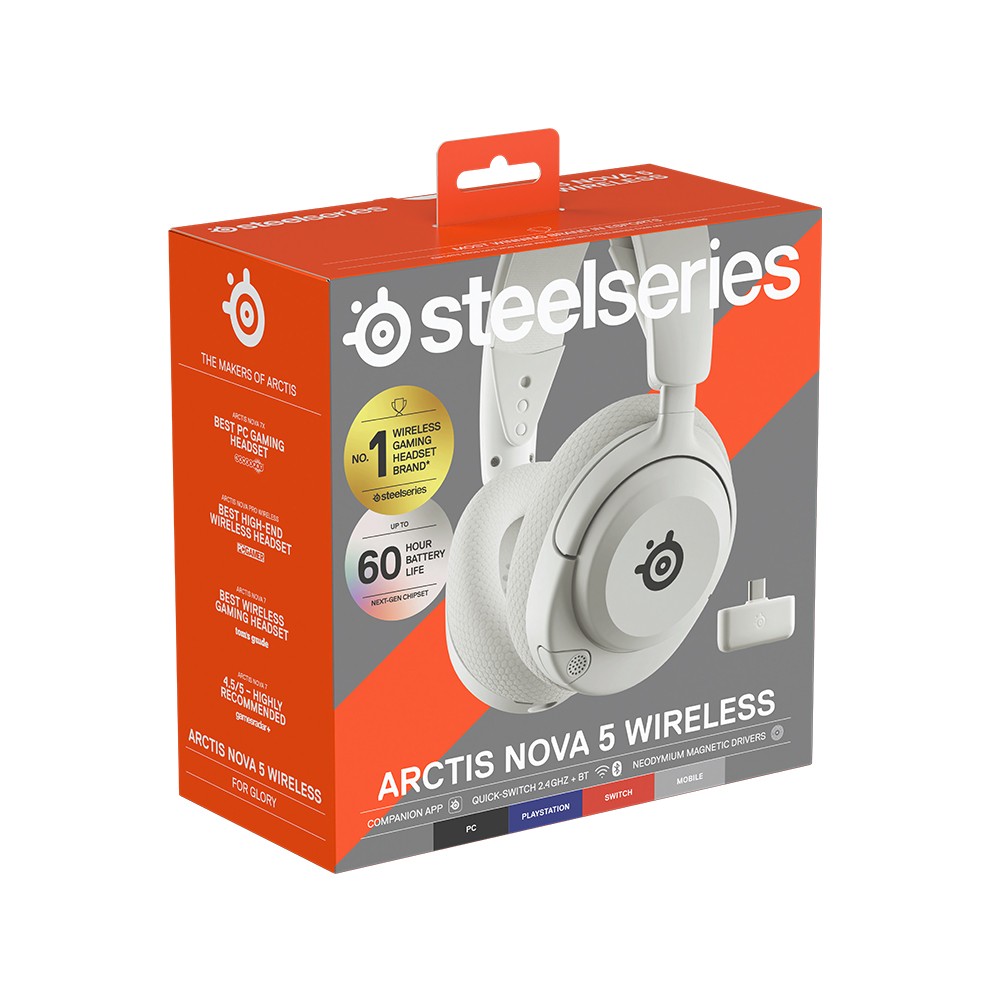 หูฟังเกมมิ่ง SteelSeries Arctis Nova 5 Wireless White
