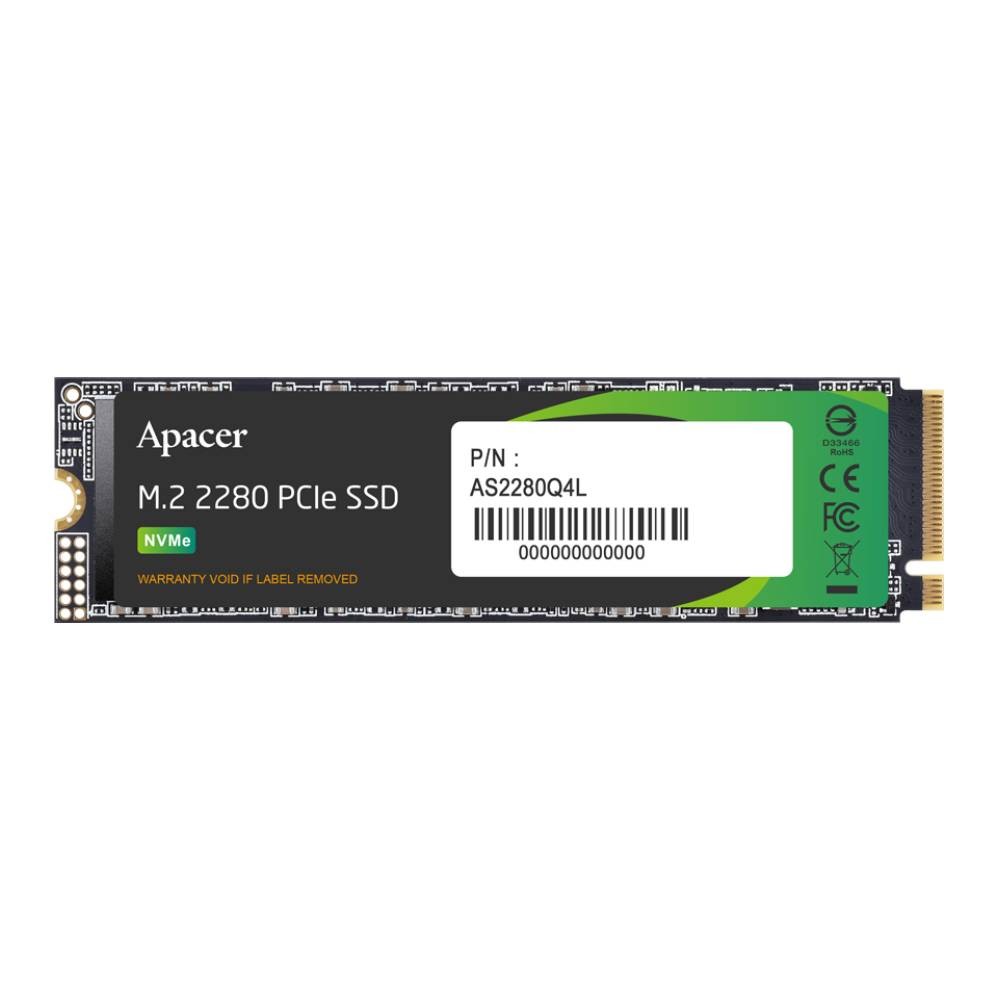 การ์ดเอสเอสดี Apacer 1TB AS2280Q4L SSD M.2 NVMe/PCIe R3600MB/s W3000MB/s -3Y (AP1TBAS2280Q4L-1)