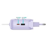 พาวเวอร์แบงค์ QPLUS 20,000 mAh Built-In Cable W2047 Purple