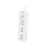 ปลั๊กไฟ Anitech Plug 3 Way 1 Switch White 2M. (H433)