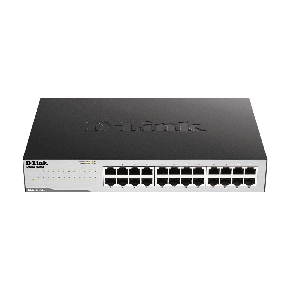 สวิตช์ฮับ D-Link Network DGS-1024C 24-Port Gigabit Unmanaged Switch