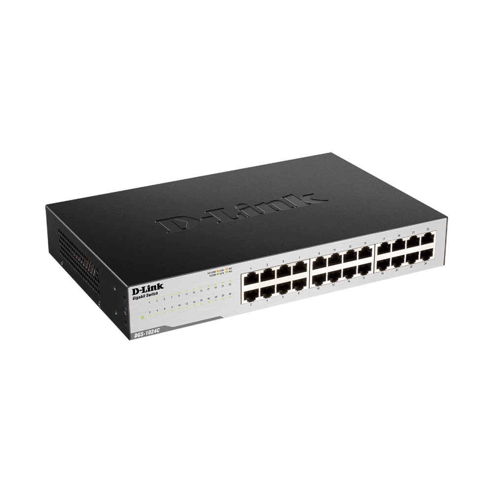 สวิตช์ฮับ D-Link Network DGS-1024C 24-Port Gigabit Unmanaged Switch
