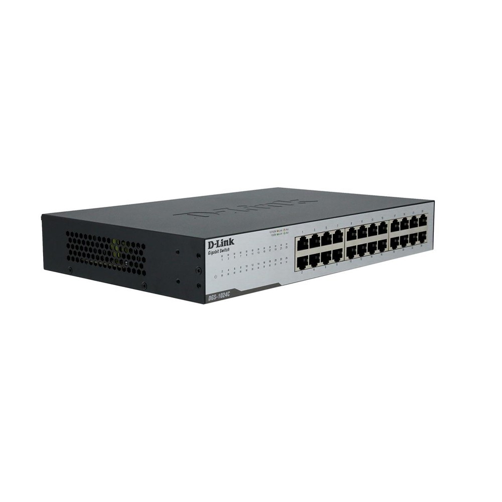 สวิตช์ฮับ D-Link Network DGS-1024C 24-Port Gigabit Unmanaged Switch