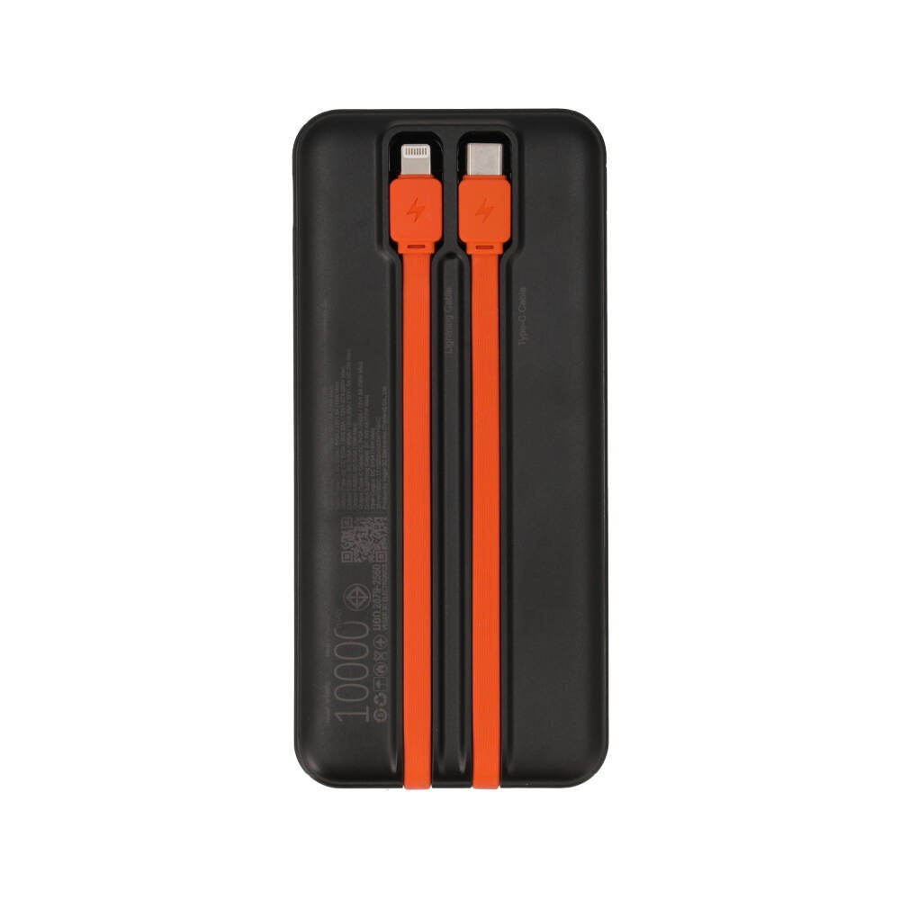 พาวเวอร์แบงค์ TECHPRO 10,000 mAh Built-in Cable TP-PB10PD Black