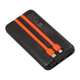 พาวเวอร์แบงค์ TECHPRO 10,000 mAh Built-in Cable TP-PB10PD Black
