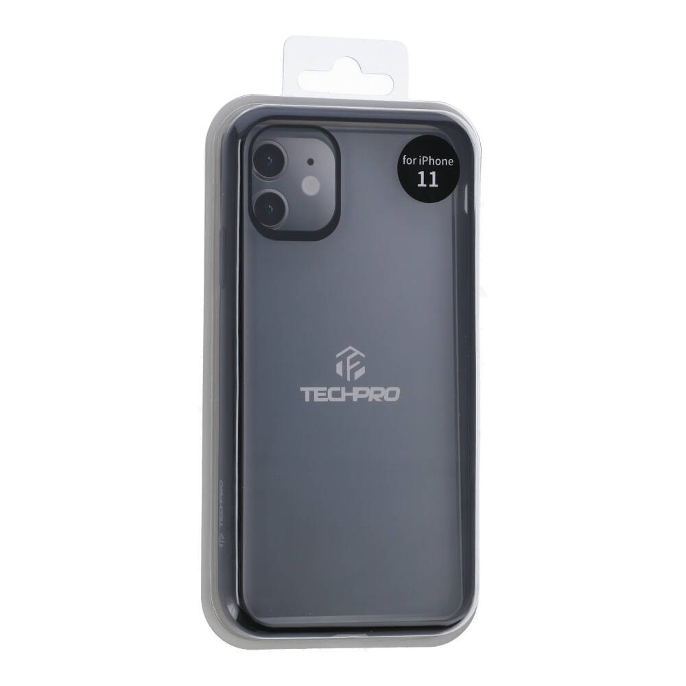 เคส TECHPRO iPhone 11 TPU+PC Hard PC Black