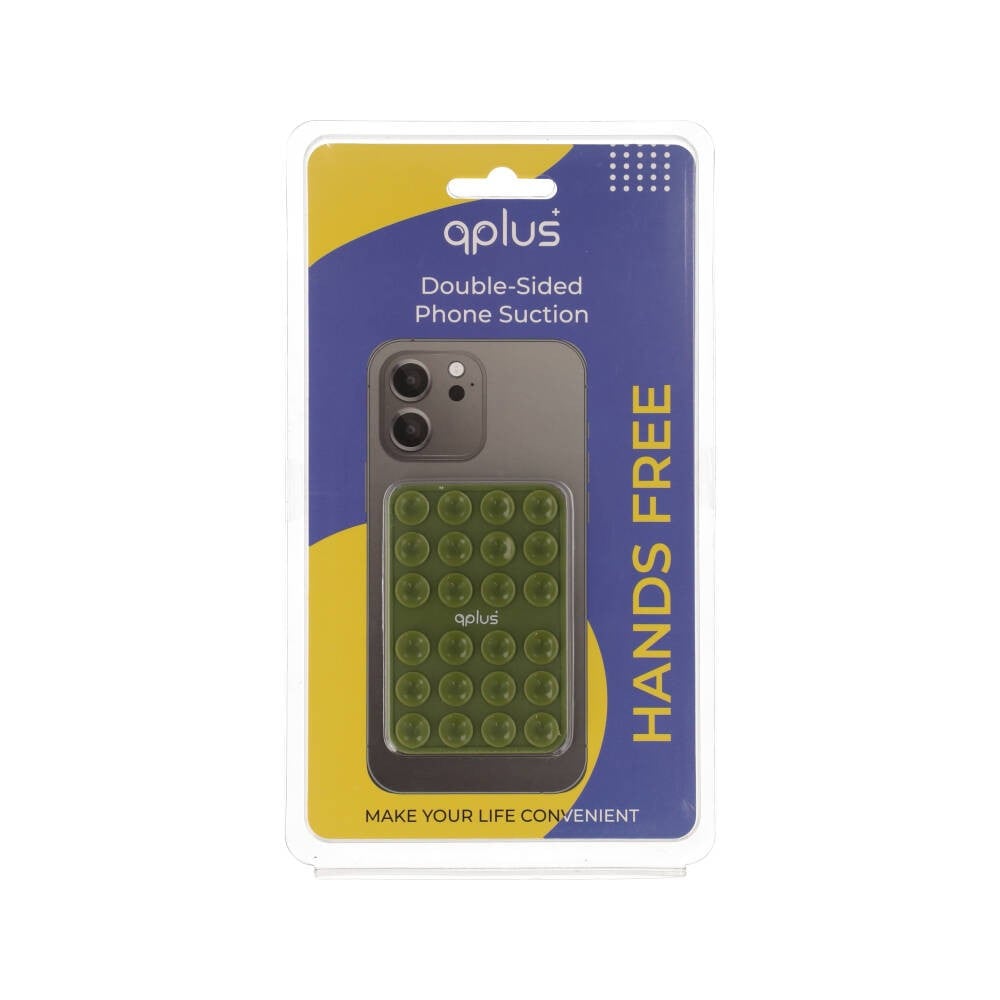 แผ่นแปะโทรศัพท์ QPLUS Silicon Suction Phone Green