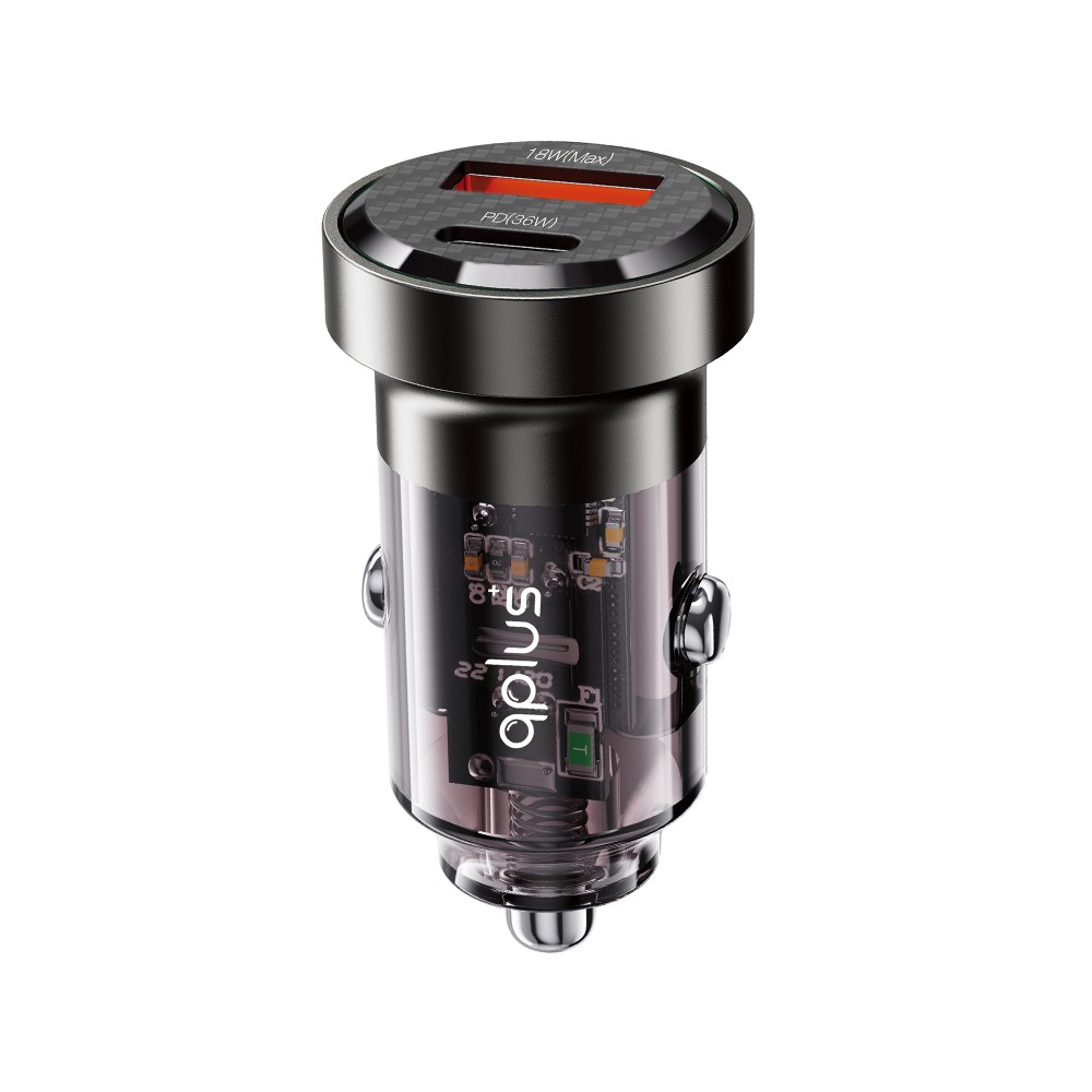 ที่ชาร์จแบตในรถ QPLUS Car Charger 1 USB-A / 1 USB-C (PD36W) QP-PD36W Black (QP-PD36W)