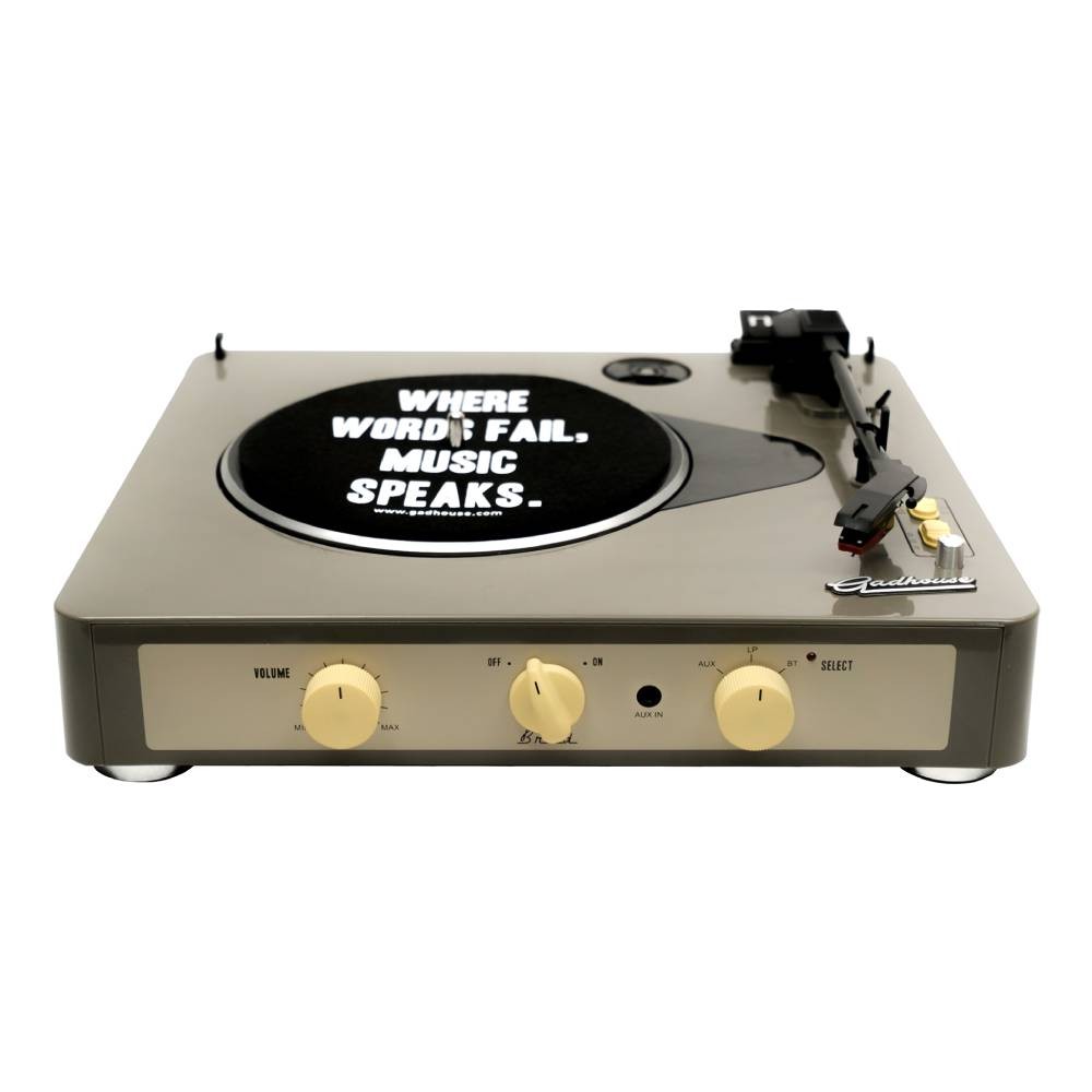 เครื่องเล่นแผ่นเสียง GadHouse Turntable Brad Retro Gray