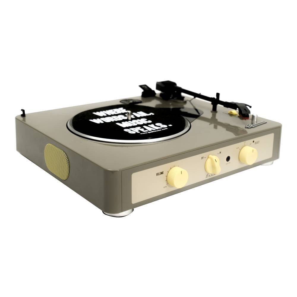เครื่องเล่นแผ่นเสียง GadHouse Turntable Brad Retro Gray