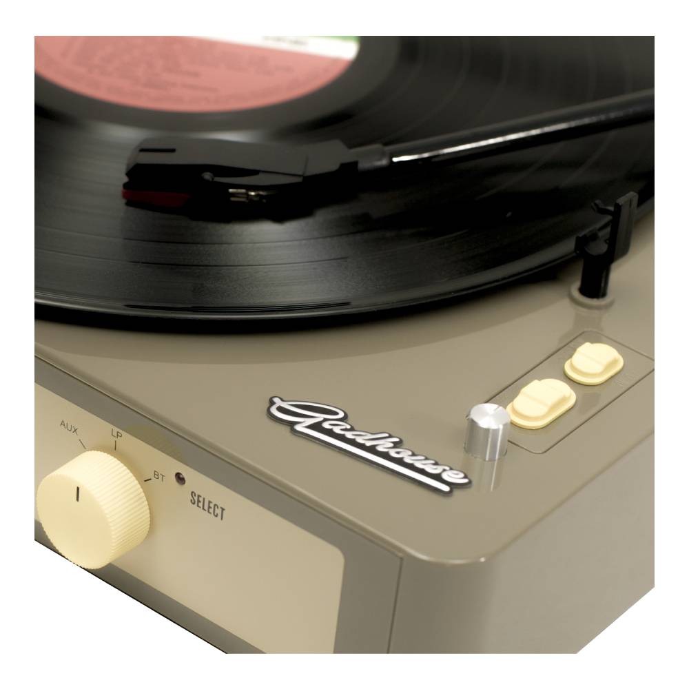 เครื่องเล่นแผ่นเสียง GadHouse Turntable Brad Retro Gray