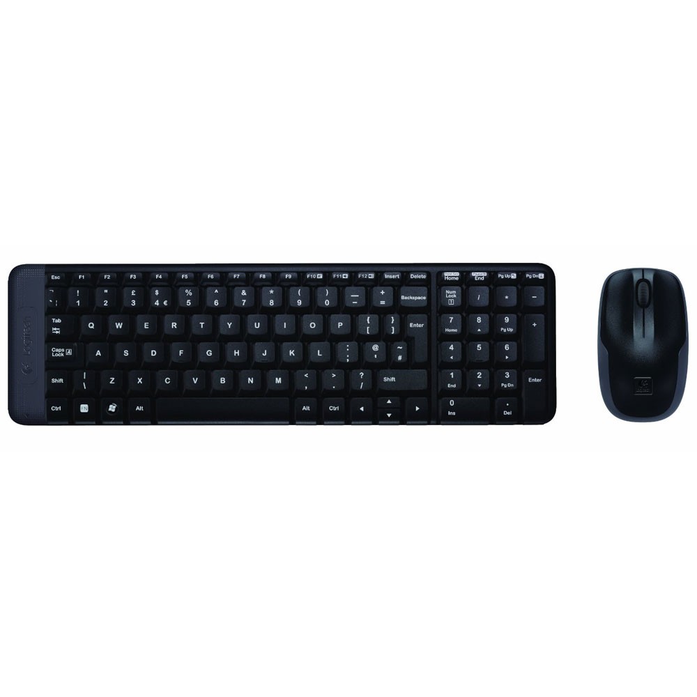 เมาส์และคีย์บอร์ดไร้สาย Logitech Wireless Mouse + Keyboard MK220 Black (TH/EN)