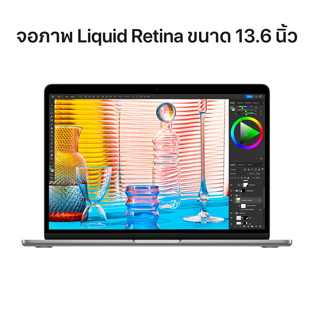 Apple MacBook Air 13 : M2 chip 8C CPU/8C GPU/16GB/256GB - Space Gray-2024 (Eng-Keyboard)