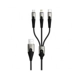 สายชาร์จ QPLUS 3-in-1 3A 1M Q1 Black