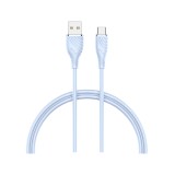 สายชาร์จ QPLUS USB-A to USB-C Cable 3A 1M. Light Blue (T3)