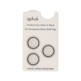 ฟิล์มกันเลนส์ QPLUS Camera Ring Lens iPhone 16 Pro/16 Pro Max Silver Glitter