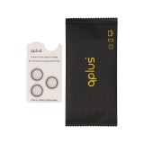 ฟิล์มกันเลนส์ QPLUS Camera Ring Lens iPhone 16 Pro/16 Pro Max Silver Glitter