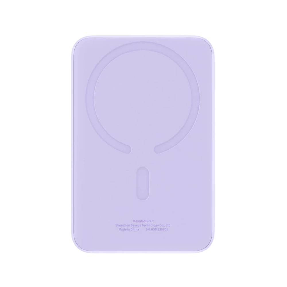 พาวเวอร์แบงค์ Baseus 10,000 mAh Magnetic Mini Air Wireless Fast Charge 20W Purple