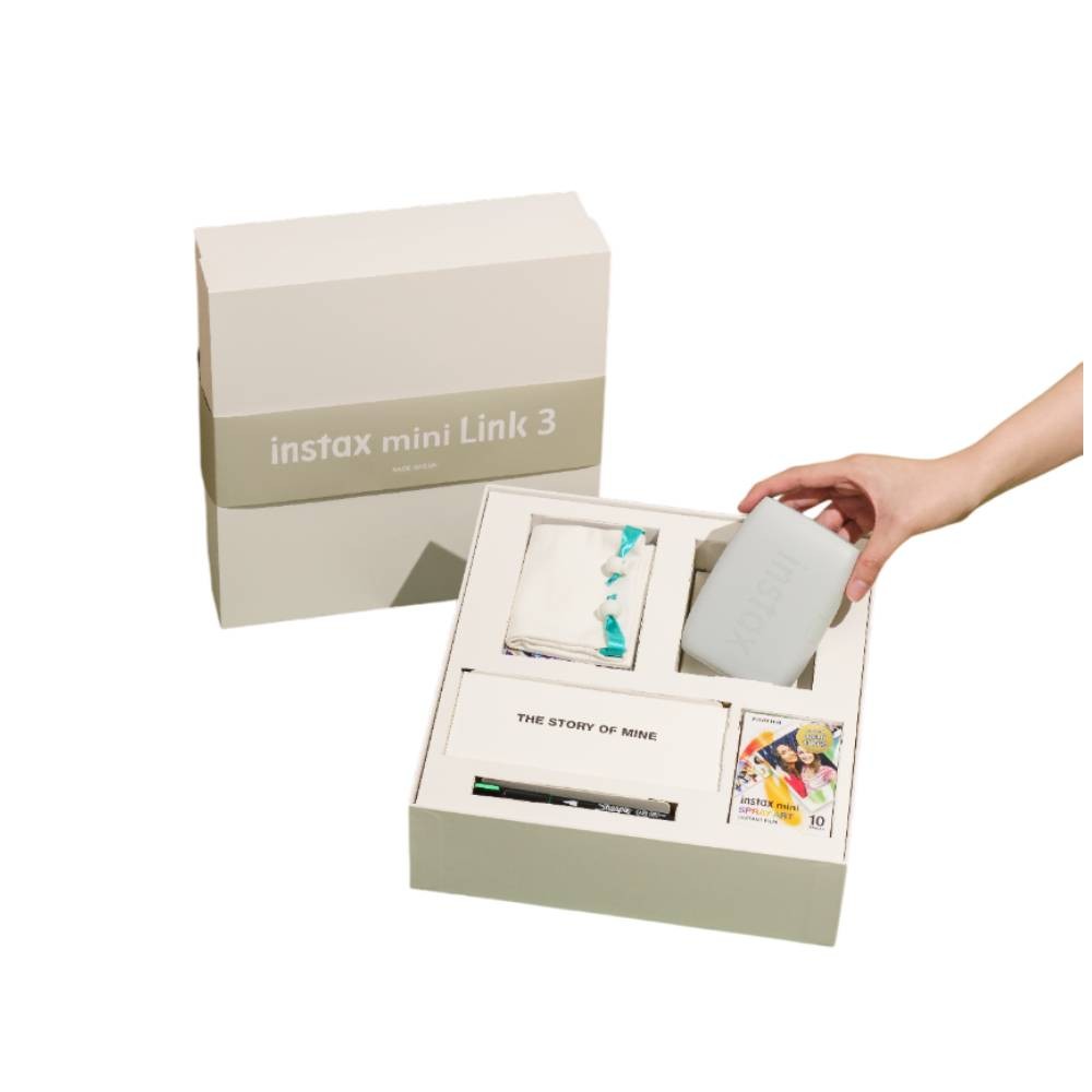 เครื่องปริ้นรูป Fujifilm Instax The Story of Mine Link 3 Set Sage Green