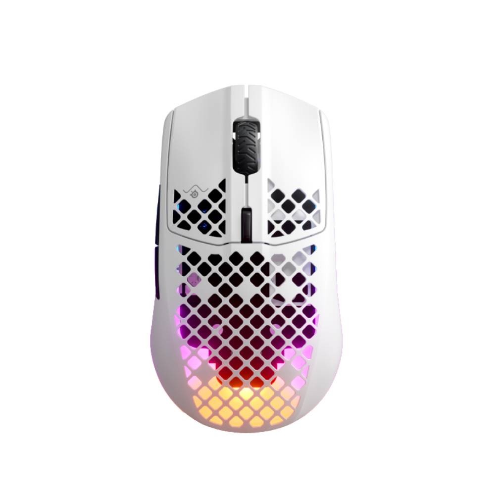 เมาส์เกมมิ่ง SteelSeries Aerox 3 Wireless Mouse Snow White