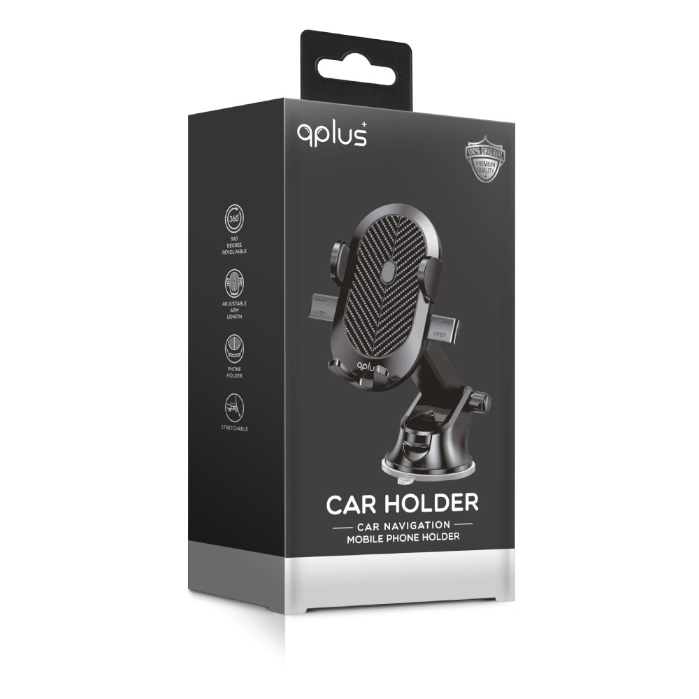 ที่วางโทรศัพท์ในรถ QPLUS Car Holder QP-CRH03 Black