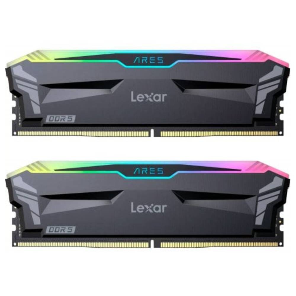 แรมพีซี LEXAR DDR5 Ares 32GB/6000MHz.CL30 (2x16GB) RGB Black (LD5BU016G-R6000GDLA)
