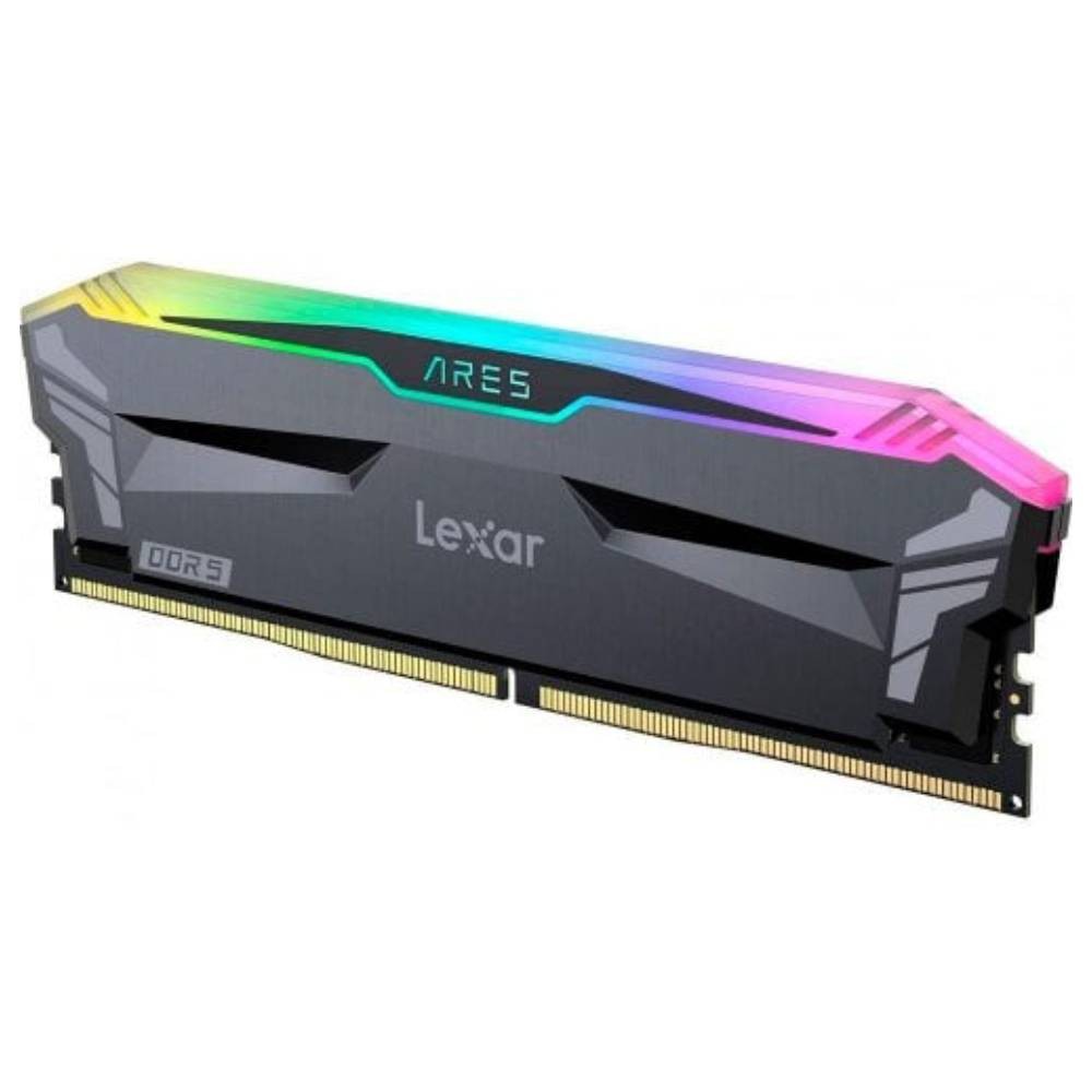 แรมพีซี LEXAR DDR5 Ares 32GB/6000MHz.CL30 (2x16GB) RGB Black (LD5BU016G-R6000GDLA)