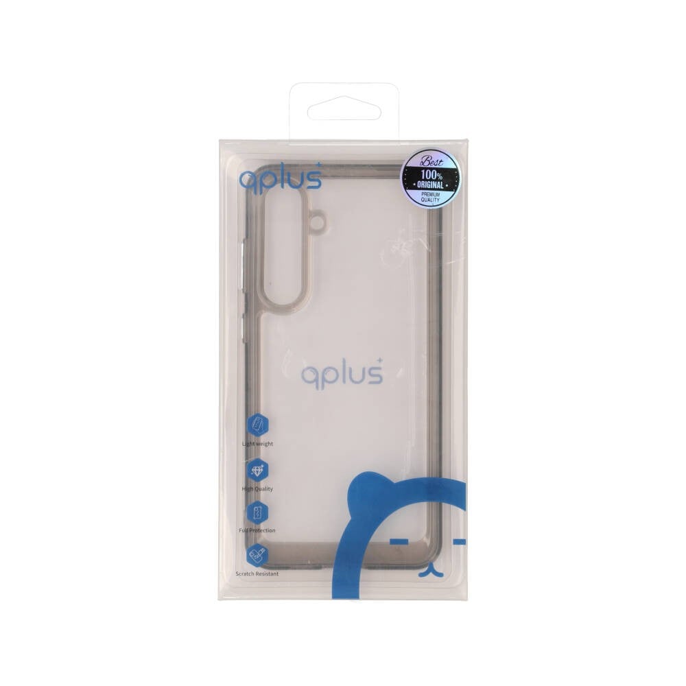 เคส QPLUS Samsung Galaxy S24 FE Hybrid Case Black/Transparent