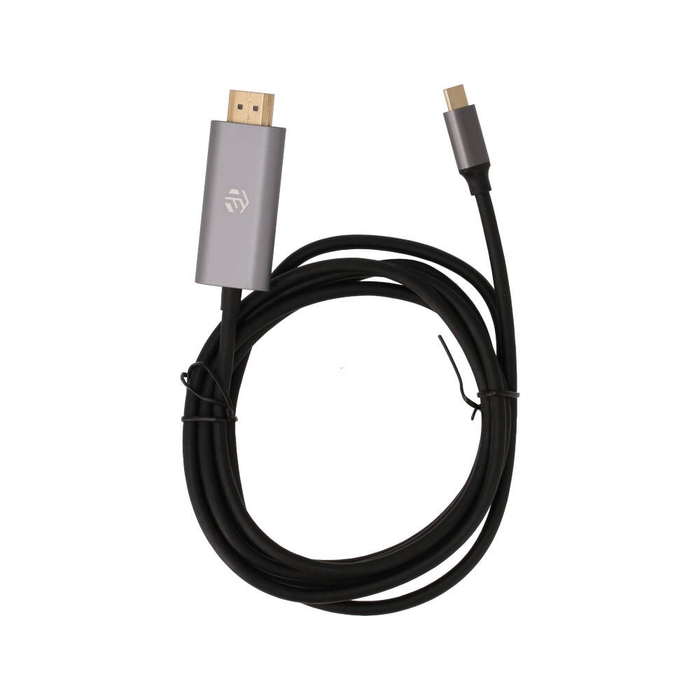 สายชาร์จ TECHPRO USB-C to HDMI Cable Converter 4K 1.8M Silver Grey