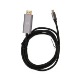 สายชาร์จ TECHPRO USB-C to HDMI Cable Converter 4K 1.8M Silver Grey