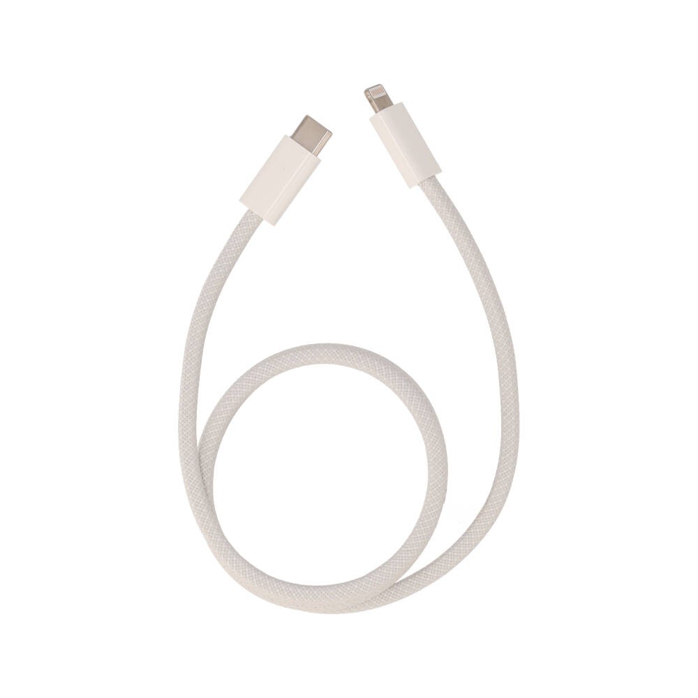 สายชาร์จ TITANV USB-C to Lightning MagCord Cable 27W Super Fast Charge 1M. Knitting White (TI-C08)