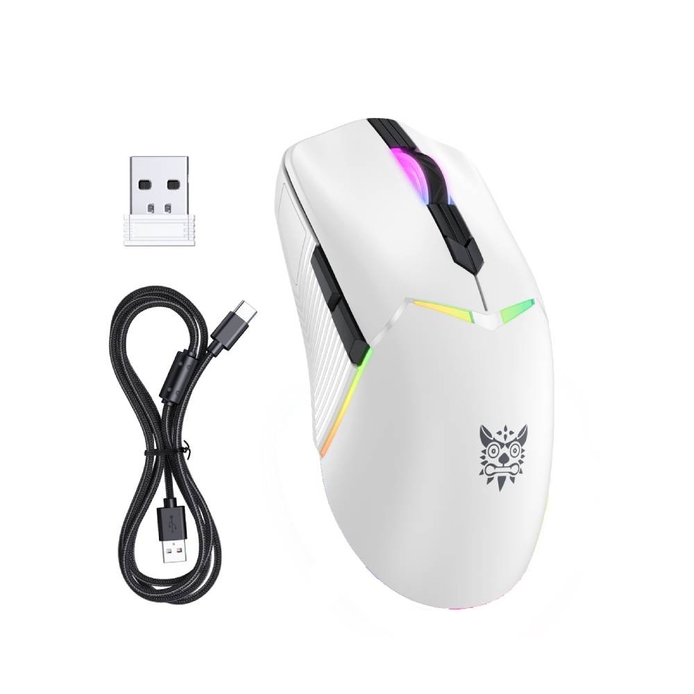 เมาส์เกมมิ่ง Onikuma Kitsu Tri-Mode Wireless White