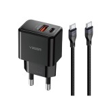 อะแดปเตอร์ VEGER Wall Charger 1 USB-A / 1 USB-C 20W พร้อมสายชาร์จ USB-C to USB-C 1 เมตร