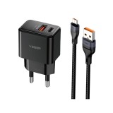 อะแดปเตอร์ VEGER Wall Charger 1 USB-A / 1 USB-C 20W พร้อมสายชาร์จ USB-A to Micro USB 1 เมตร
