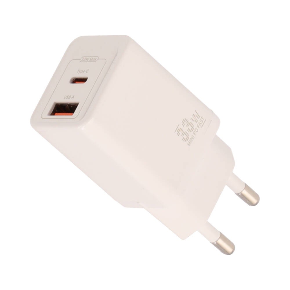 อะแดปเตอร์ TITANV Wall USB Charger 1 USB-A / 1 USB-C (PD33W) GaN White (TI-WC04) (TISI)