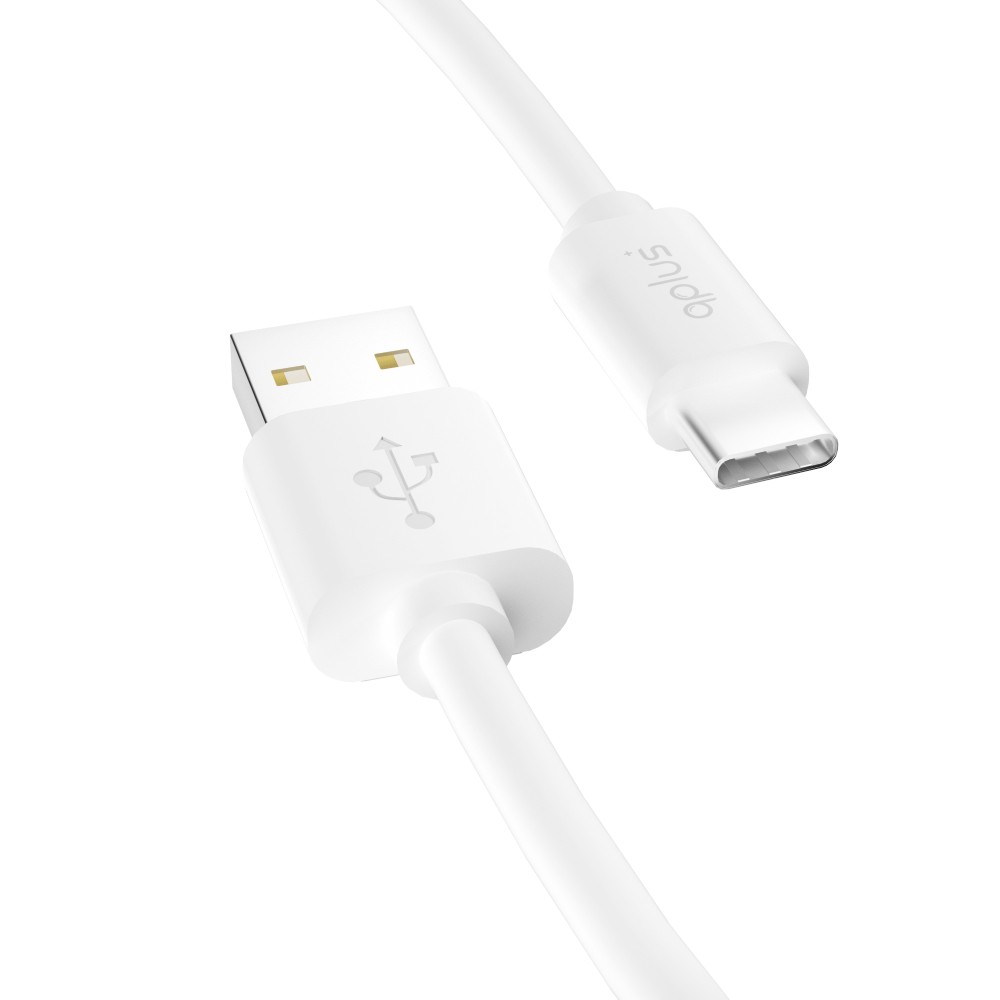 สายชาร์จ QPLUS USB-A to USB-C Cable 60W 1M. White (T1)