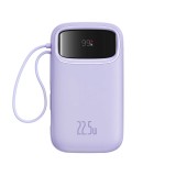 พาวเวอร์แบงค์ Baseus 10,000 mAh Qpow2 Dual-Cable Digital Display 22.5W Nebula Purple