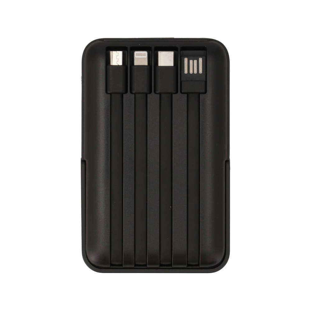 พาวเวอร์แบงค์ TECHPRO 10000 mAh 4-in-1 LED Indicator Magnetic Charger (GC1009) Black