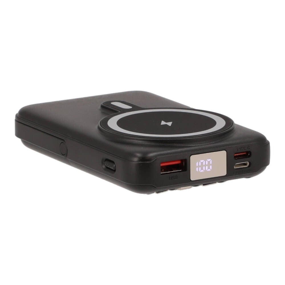 พาวเวอร์แบงค์ TECHPRO 10000 mAh 4-in-1 LED Indicator Magnetic Charger (GC1009) Black