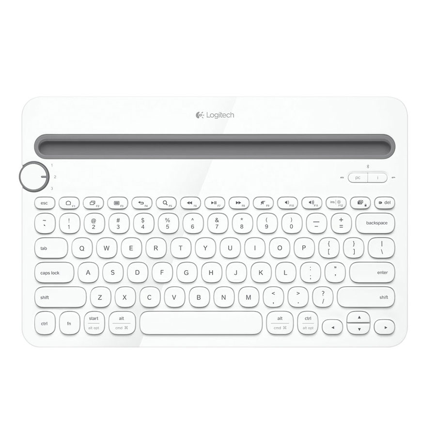 คีย์บอร์ดไร้สาย Logitech MultiDevice K480 White TH