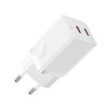 อะแดปเตอร์ Baseus Wall Charger 2 USB-C 40W White (TISI)