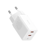 อะแดปเตอร์ Baseus Wall Charger 2 USB-C 40W White (TISI)